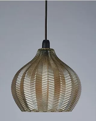 George Home Herringbone Glass Easy Fit Light Shade RRP 32.00 Lot GD • £30.99