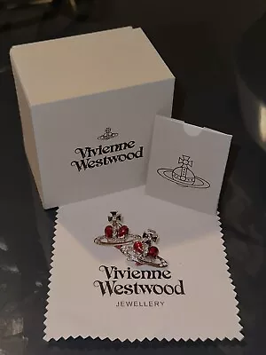 Vivienne Westwood Red Heart Earrings • $55