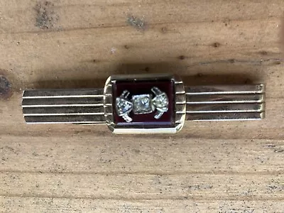 Mason? Shriner? Lodge? Vtg. Tie Clip W/Stones--Free Ship • $12.50