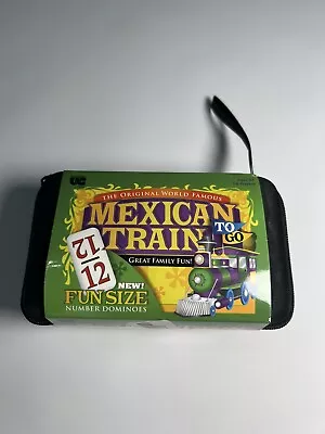 New Double 12 Mexican Train Number Dominoes To Go Travel Size With Zip Up Case • $20