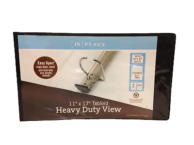 [IN]PLACE Heavy Duty 11  X 17  Tabloid 2  Ring Binder 100% Recycled  Black • $19.55