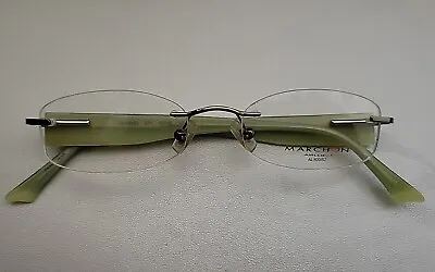 MARCHON AIRLOCK 2 AL800/52 071 Gunmetal Green Rimless Eyeglasses Frame 49-18 140 • $30