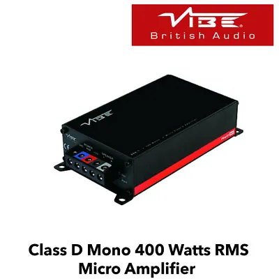 VIBE POWERBOX 400.1M-V7 - Class D Mono 400 Watts RMS Micro Amplifier  • $124.39