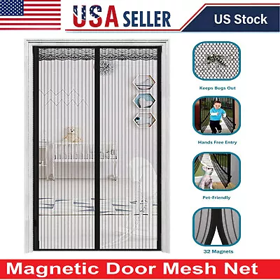 Magnetic Screen Door Mesh Hand-Free Net For Mosquito Fly Insect Bug Curtain • $10.99