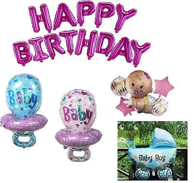 New Born And Infant Baby Boy & Baby Girl Balloon For Birthday Baby Shower Decor • £3.95