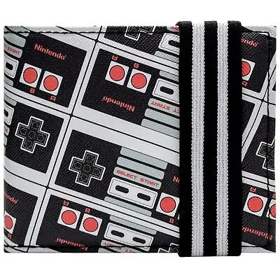 £9.99 • Buy New Official Nes Controller Patterned With Fastener Coin & Card Bi-fold Wallet