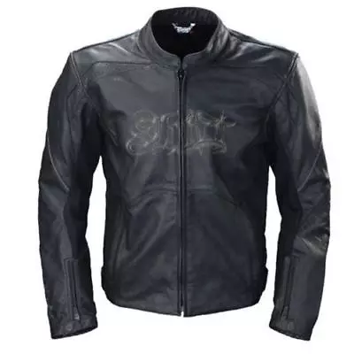 Shift Racing Vendetta Leather Motorcycle Jacket Black Brown Large LG • $149.95