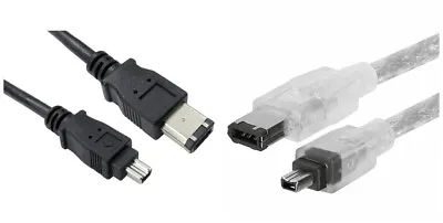 £1.95 • Buy Firewire IEEE-1394 DV Cable 4 To 6 Pin - DV Out To PC Laptop I-Link Camcorder