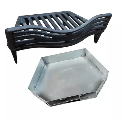 Joyce Curved Fire Grate Coal Guard And Ashpan For 16  Fireplace Opening • £46.98