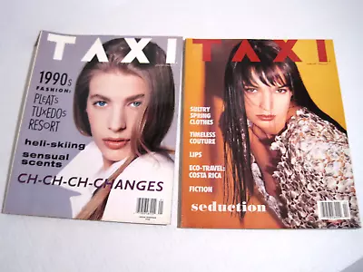 2 Vintage TAXI MAGAZINES 1990 90's Fashion Culture December/January February • $25