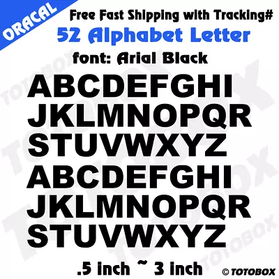 2 Sets Alphabet Letter Decals Sticker Window Door Wall Car Font Arial Black • $7.50