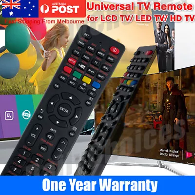 $6.47 • Buy Universal TV Remote Control LCD/LED For Sony/Samsung/Panasonic/LG/Sharp/Soniq AU