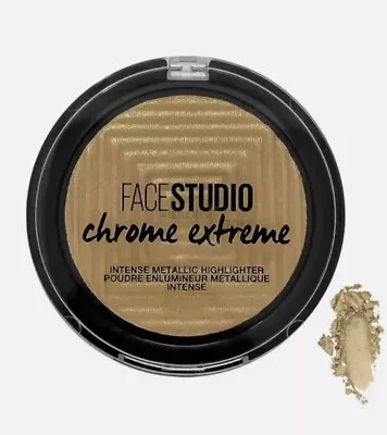 New Maybelline Face Studio Chrome Extreme Highlighter 6g - 500 Sparkling Citrine • £2.50