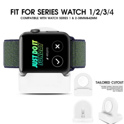 $12.62 • Buy Silicone ABS Charging Dock Stand Holder Bracelet For Apple Watch Series- 4/3/2/1