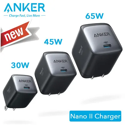 Anker Nano II Fast Charger 30W/45W/65W PPS Charging GaN II Adapter For MacBook • $23.99