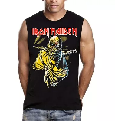 Iron Maiden Piece Of Mind Rock Black Muscle Shirt • $12.99