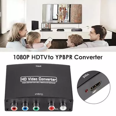 HDMI-compatible To YPBPR Component Converter 1080P Video Audio Adapter For TV PC • £13.89