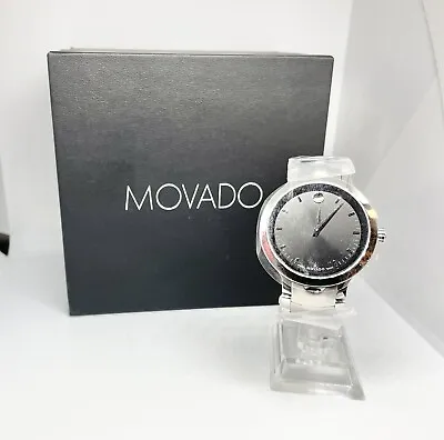 Movado Luno 56.2.14.1362 40mm Black Dial Stainless Steel Men's Watch • $299.99