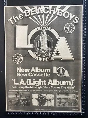£10.89 • Buy Beach Boys - Light Album La - 1978 Vintage Poster Size Advert 