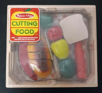 Melissa And Doug Cutting Food Wooden Pieces Knife And Cutting Board Playset • $7.50