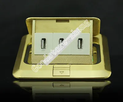 £43.08 • Buy Bronze Pop-up Floor Panel Ground Outlet 3 Ports USB Module Socket Receptacle