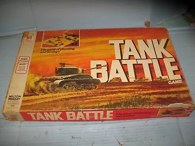 Tank Battle Strategy Board Game 4508 By Milton Bradley Vintage 1975 • $32