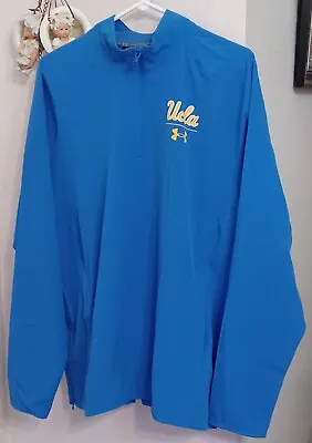 Under Armour UCLA Jacket Windbreaker Blue 1/4 Zip Large Pullover NEW With Tag • $30
