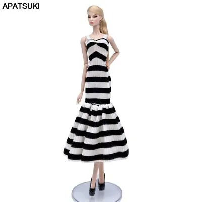 Zebra Fashion Doll Dress For 11.5  Doll Clothes Mermaid Fishtail Outfit Gown 1/6 • $4.24