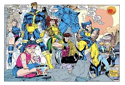 X-Men #2 19x13 POSTER Jim Lee Marvel Psylocke Wolverine Rogue Wall Decor • $13.99