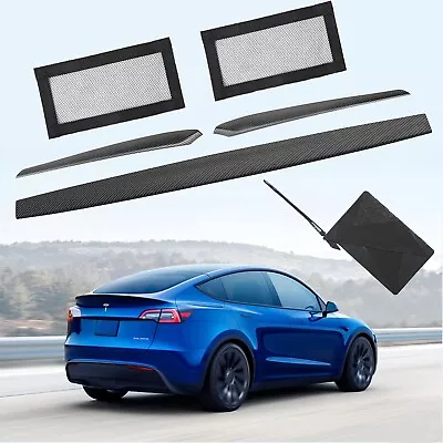 Tesla Model Y Carbon Fiber Print Dashboard & Door Trim Covers For + Vent Covers • $45.95