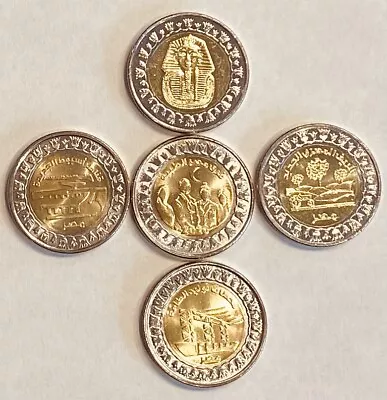 Egyptian Pound Coin Collection/ Treasure 1- Tutankhamun + 4 Coins • £5