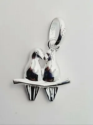 LONDON Ladies Love Birds Polished Sterling Silver Charm RRP50 NEW • £50