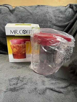 Mr Coffee Iced Tea Maker Replacement Pitcher 3 Quart TM8TM14TM8D Red Top Open • $34.99