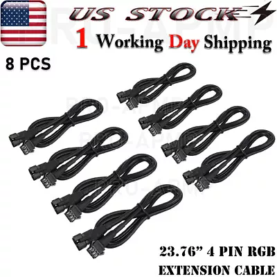 8PCS 2FT 4Pin Extension Wire Connector For RGB LED Strip Glow Rock Lights • $14.99