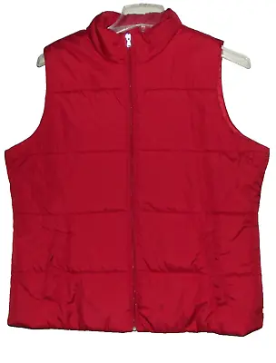 Made For Life (Size XL Tall) Red Puffer Vest XLT Sleeveless Insulated • $17.99