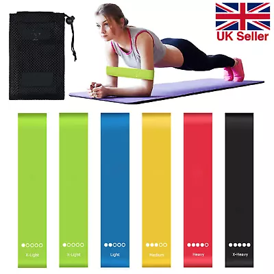 Resistance Bands Exercise Sports Loop Fitness Home Gym Yoga Latex Set Or Singles • £3.49