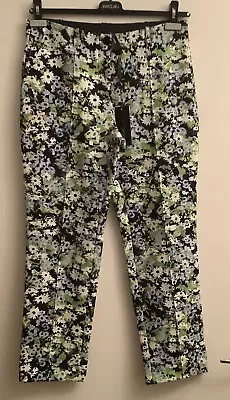 Marc Cain Jersey Stretch Floral Print Trousers Size N4 New With Ticket  • £59