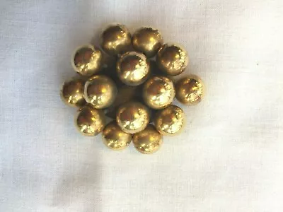 VINTAGE STEVE VAUBEL GOLD PLATED Beaded Brooch  Pin 1998 • $165