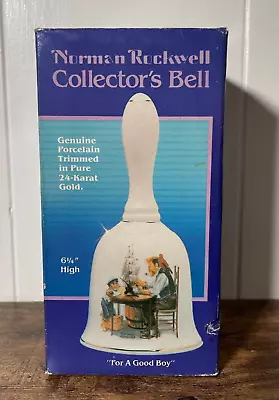 Norman Rockwell Collector's Bell 1985 For A Good Boy Genuine Porcelain 6 1/4  • $15.95