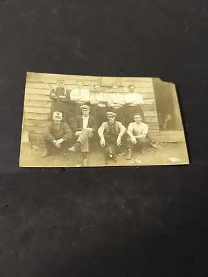 Great R.P.P.C. Real Photo Postcard Of Men One Miner Lamp Hat Mining • $10