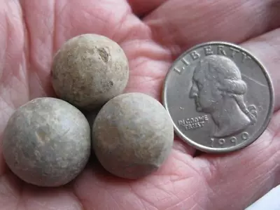 Detecting Finds Revolutionary War 3 Large Musket Balls Loyalist Site • $9.99