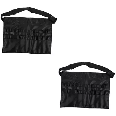  2 PC Makeup Pouch Cosmetic Brush Bag Travel Tool Organizer Belt Toolbox • £18.28