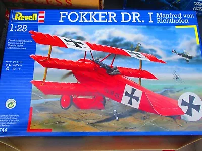 REVELL 04744 WWI Fokker Dr. I Manfred Von Richthofen Triplane 1/28 1992 Issue • $35