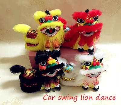 New Cute Swing Lion Dance Chinese Mascot Desk Supplies Chinese Style Xmas Gifts • $97.98