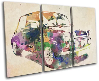 Abstract  Car Mini Cooper Transportation TREBLE CANVAS WALL ART Picture Print • £34.99