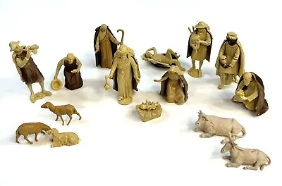 Nativity Set Figures Melamine Plastic Italy Vintage Jesus Mary Joseph Christmas • $19.99