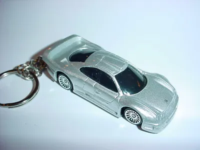 HOT 3D SILVER MERCEDES CLK-GTR CUSTOM KEYCHAIN KEY CHAIN Supercar BLING Maisto • $9.95