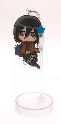 MIKASA ACKERMAN Attack On Titan Chibi Acrylic Stand W/ Chain Stasto Japan NEW • $10.89