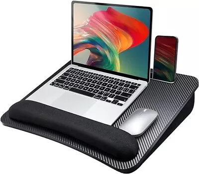 Laptop Tray Stand Portable With Pillow Cushion Fits Up To 15.6 Inch Notebook • £25