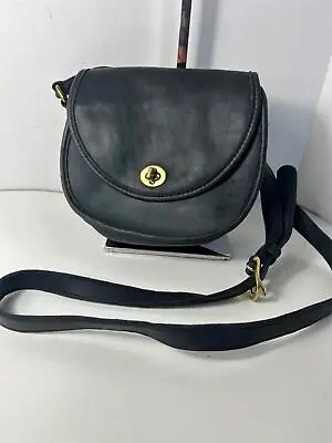 Vintage Coach Watson Crossbody Purse Saddlebag Handbag Black A6D-9981 READ PLEAS • $79.99